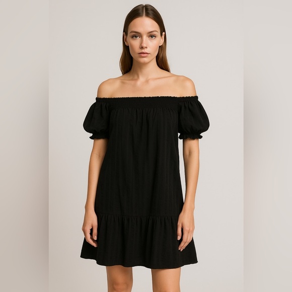 Free People Dresses & Skirts - Free People Black Mini Dress 🌴🤍